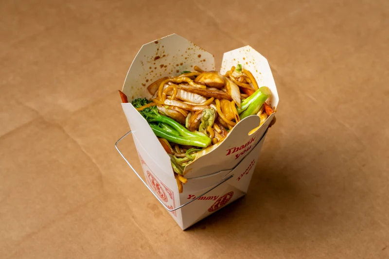 Vegetable Lo Mein — soft egg noodles tossed with mixed vegetables