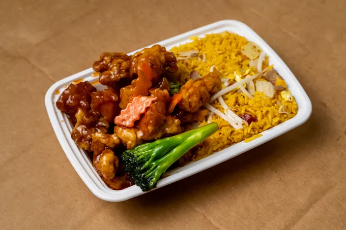 General Tso's Combination Platter from Golden House